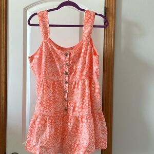 Pink Lily Button Up Romper